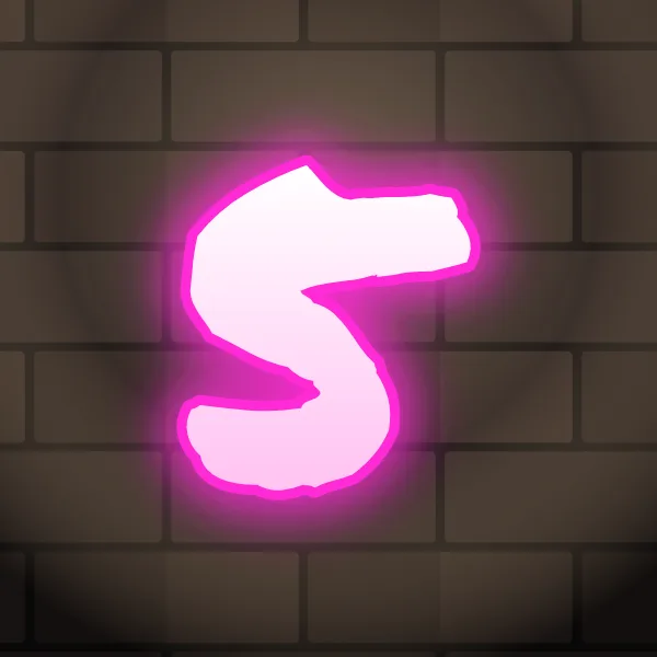Neon graffiti number 5