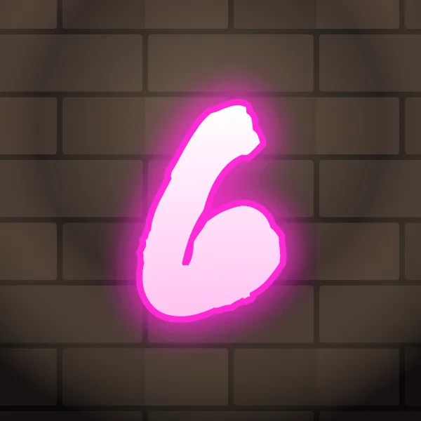 Neon graffiti number 6