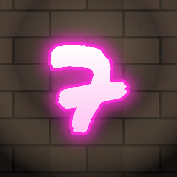 Neon graffiti number 7