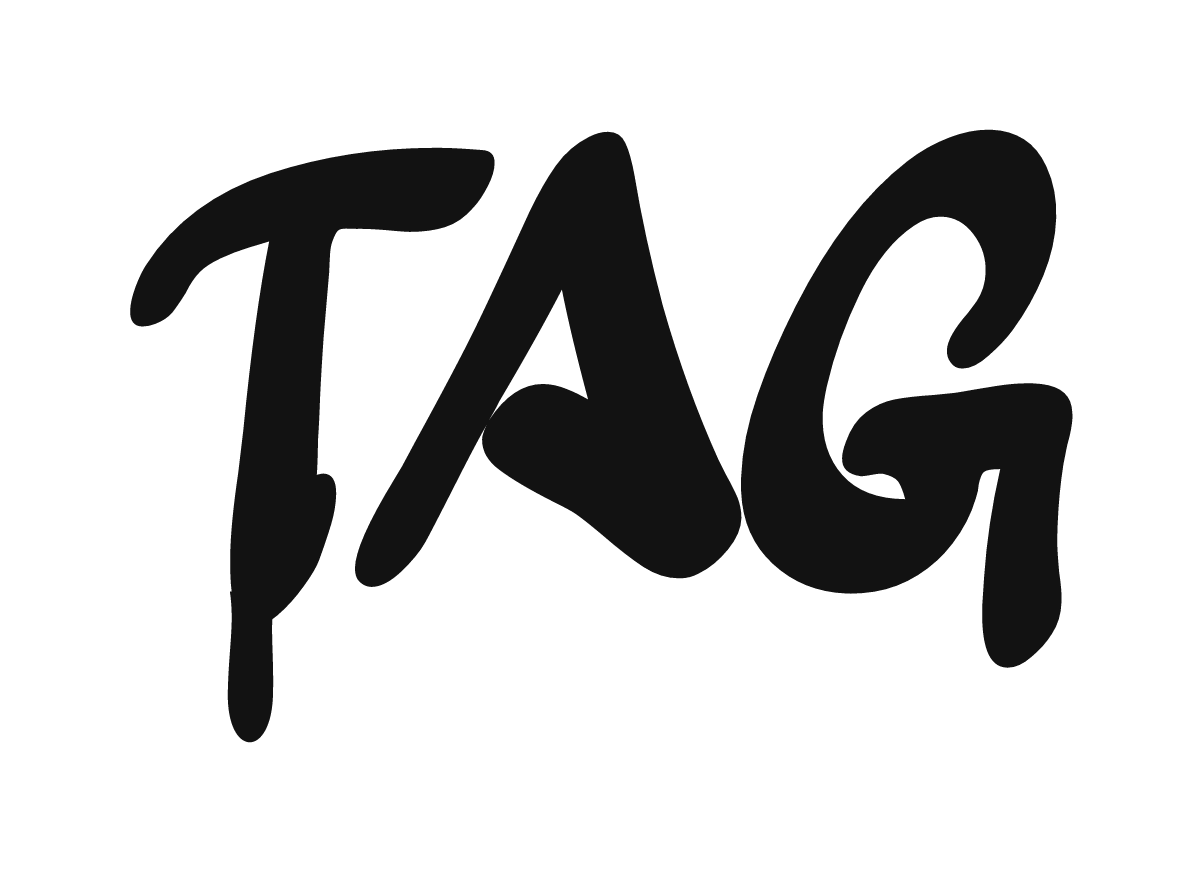 "TAG" in tag graffiti letters, ink colors, transparent PNG