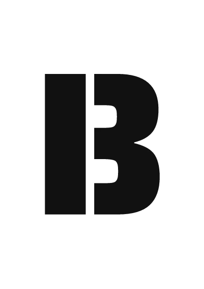 Printable graffiti stencil letter B with bridges, ready to cut