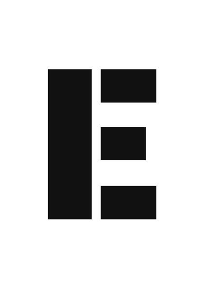 Printable graffiti stencil letter E with bridges, ready to cut
