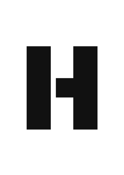 Printable graffiti stencil letter H with bridges, ready to cut