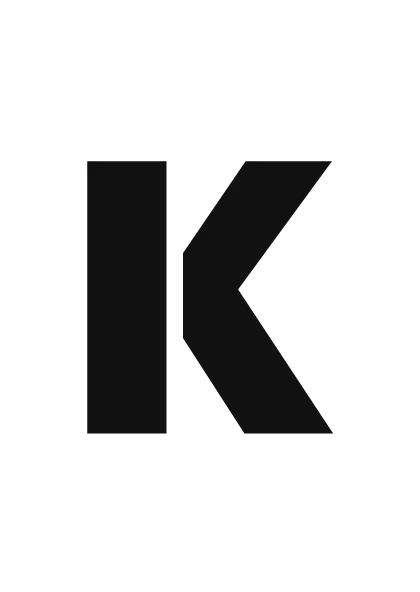 Printable graffiti stencil letter K with bridges, ready to cut