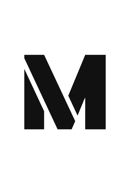 Printable graffiti stencil letter M with bridges, ready to cut