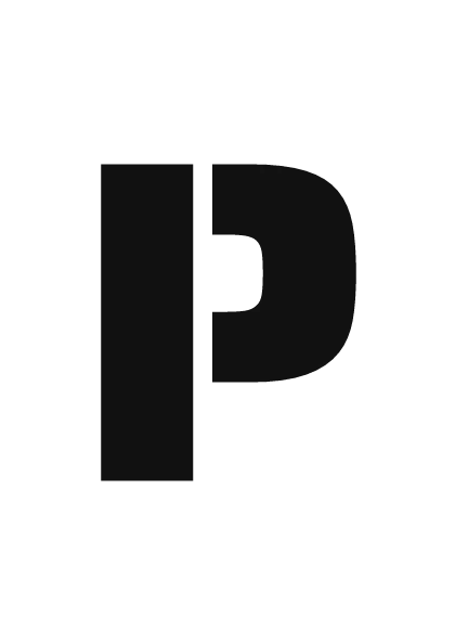 Printable graffiti stencil letter P with bridges, ready to cut