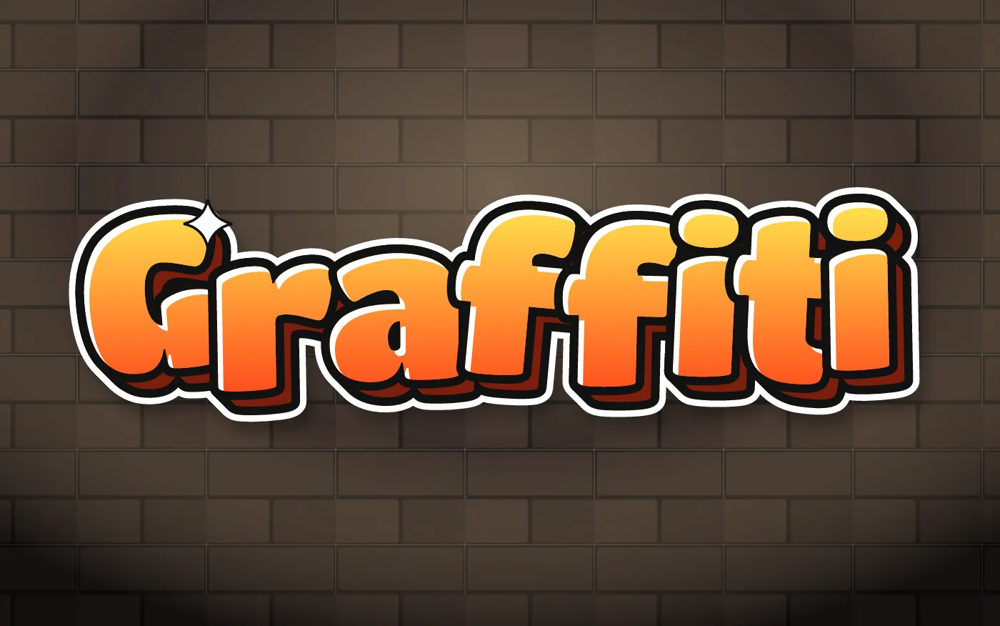 "Graffiti" in bubble graffiti letters