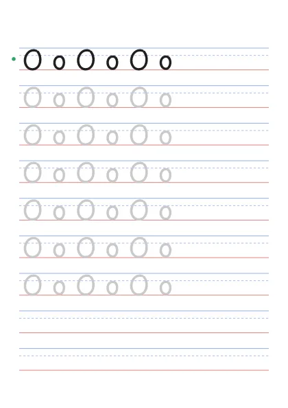 Letter O tracing worksheet with uppercase O and lowercase o on guide lines