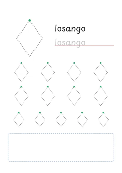 Losango pontilhado para cobrir e desenhar