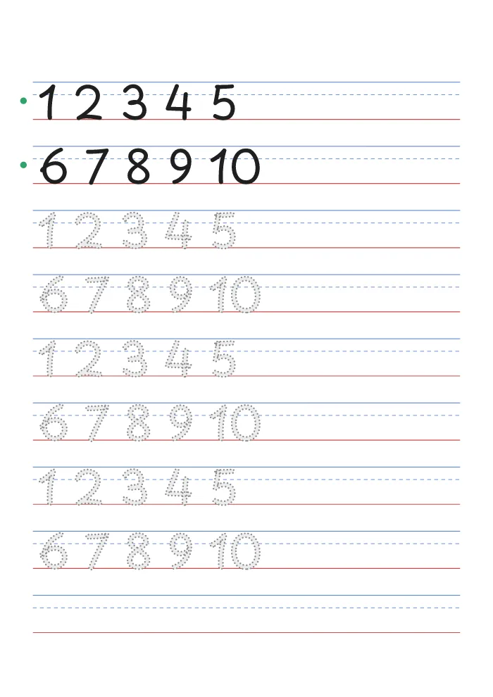 Tracing worksheet preview