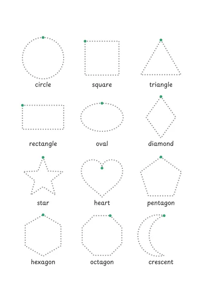 Shape tracing worksheet example
