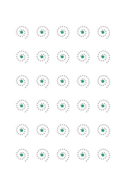 Spirals tracing worksheet: big dotted rows from a green dot to a star