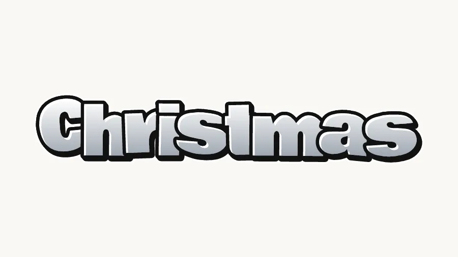Christmas in throw-up graffiti letters