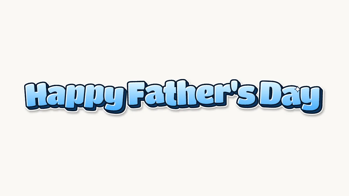 Happy Father's Day in colored bubble letters
