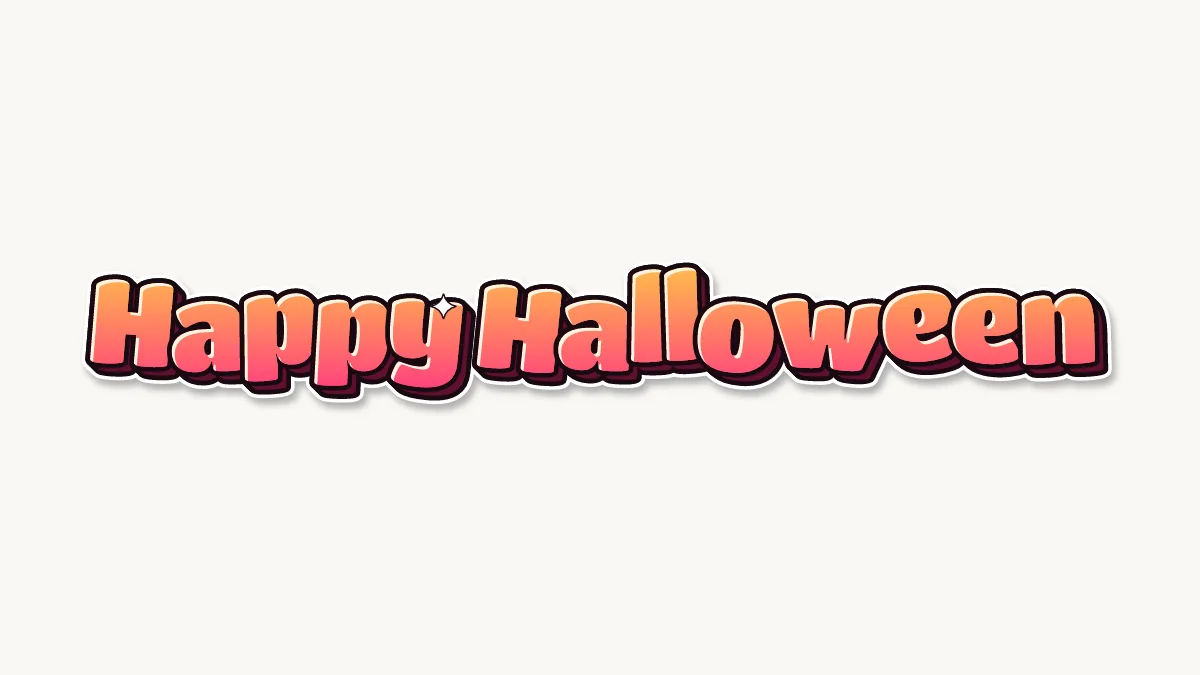 Happy Halloween in colored bubble letters