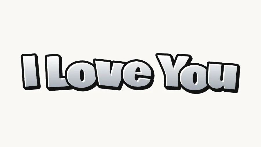I Love You in throw-up graffiti letters