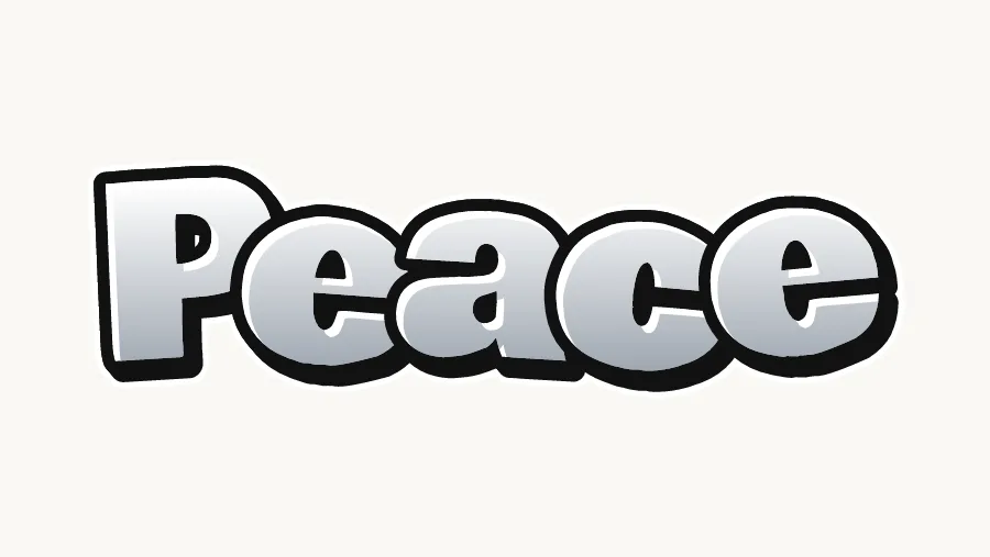 Peace in throw-up graffiti letters
