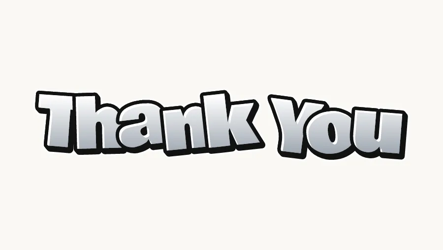 Thank You in throw-up graffiti letters