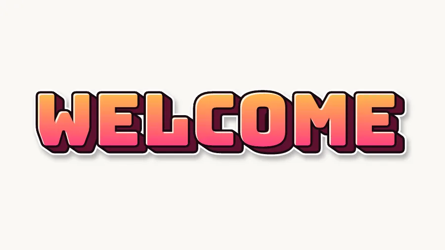 Welcome in blockbuster graffiti letters
